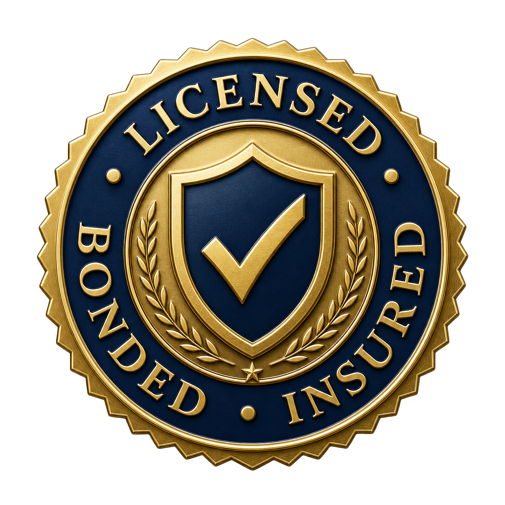 licensed, bonded & insured